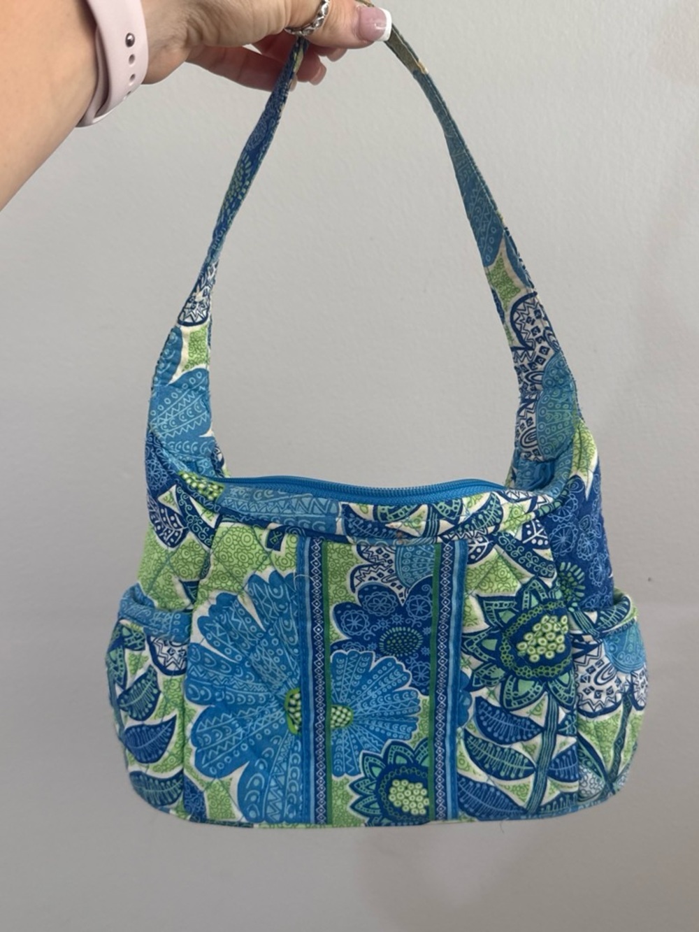 Vera Bradley Blue & Green Floral Mini Shoulder Bag